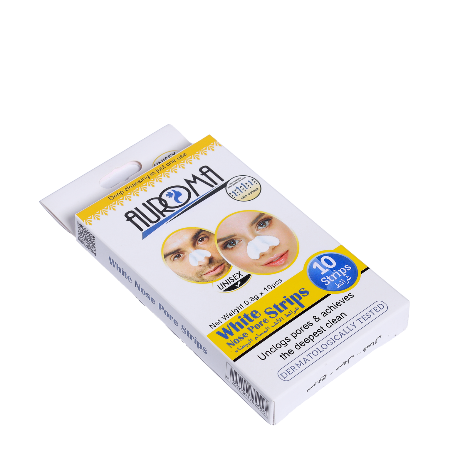 AUROMA Unisex White Nose Pore Strips 10s