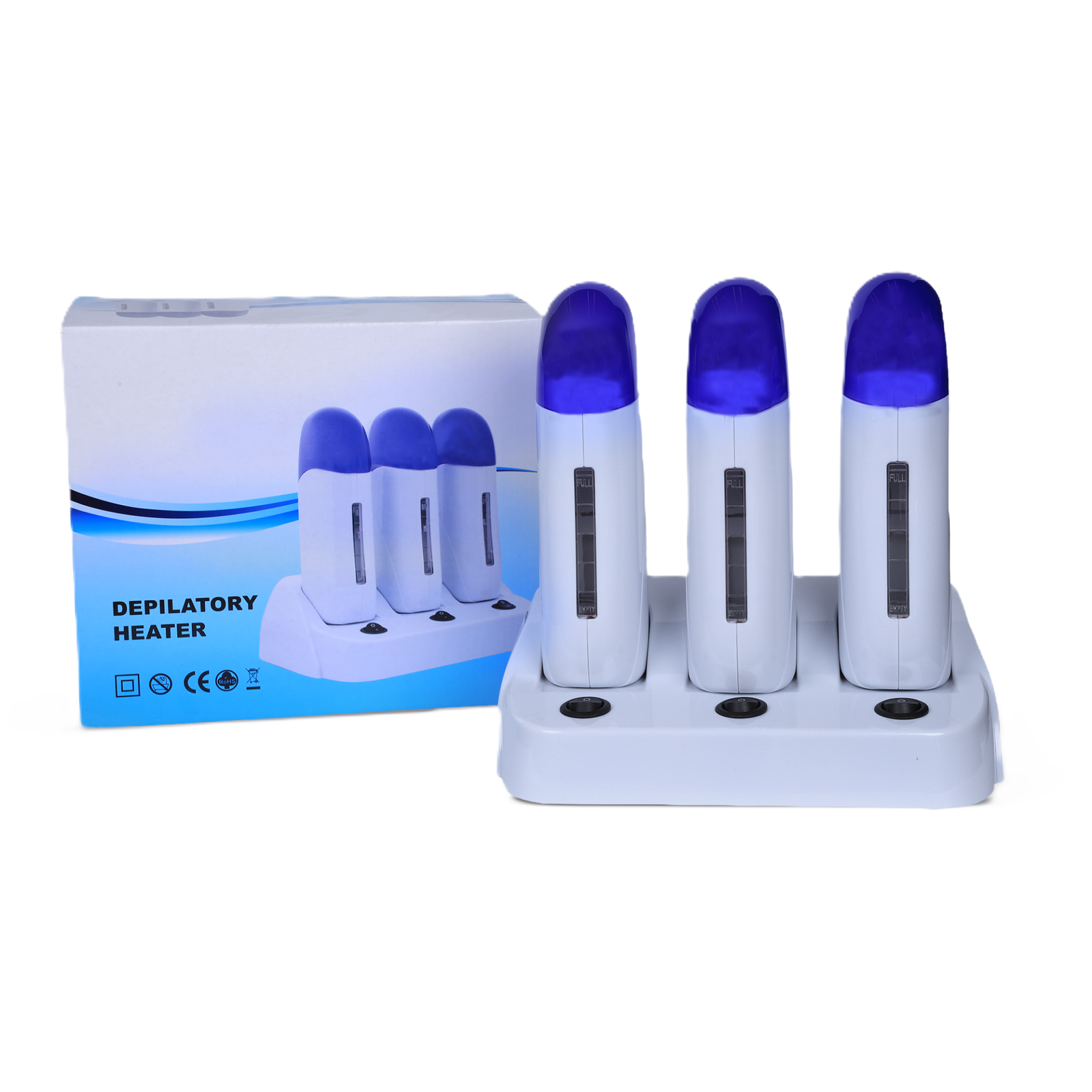 Depilatory Wax Heater Triple Cartridge with Base