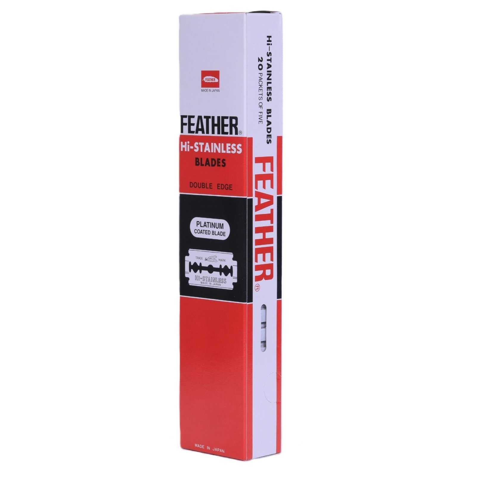 FEATHER Hi-Stainless Double Edge Blade 100pcs