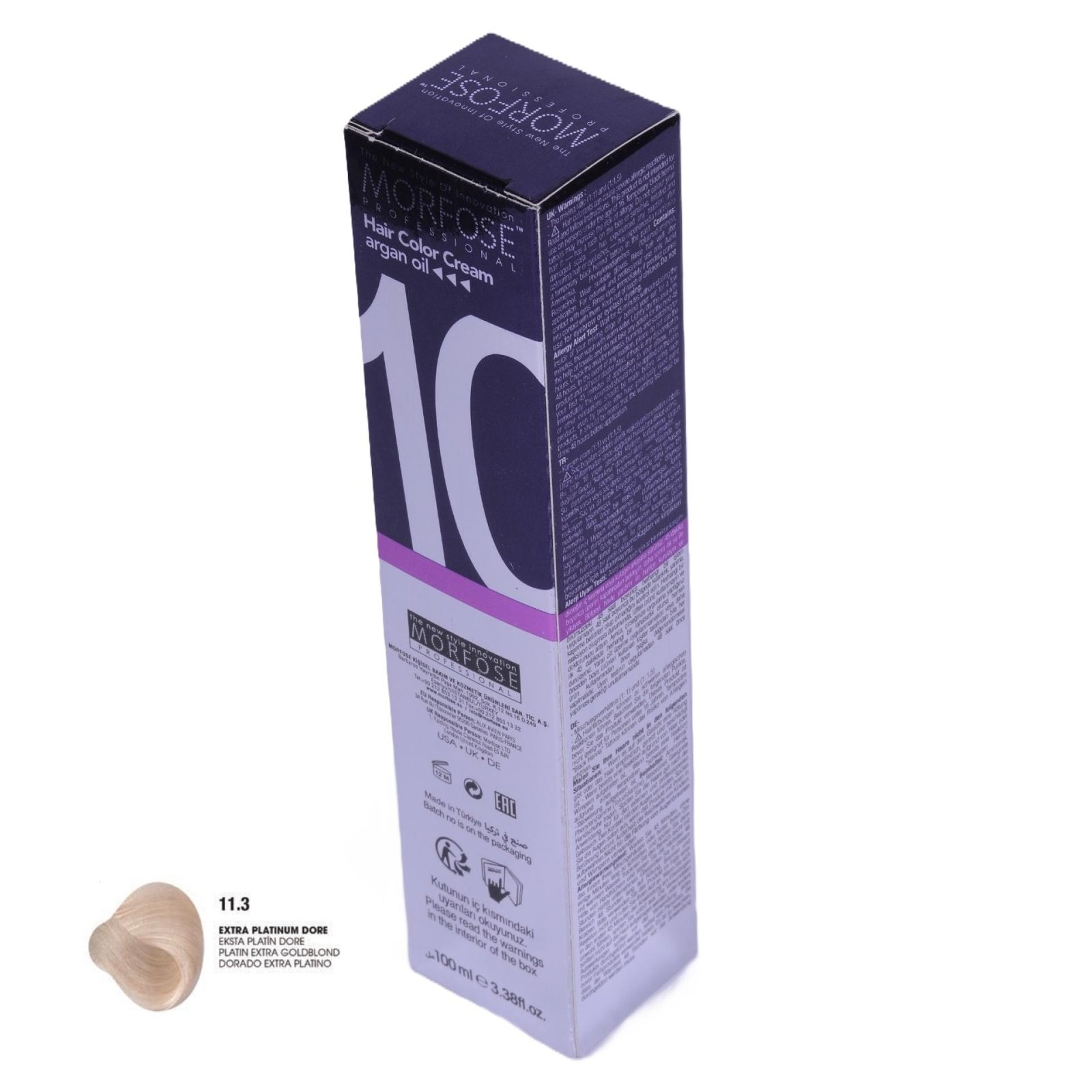 MORFOSE 10 Hair Color Cream with Argan Oil 11.3 - Extra Platinum Dore 100ml