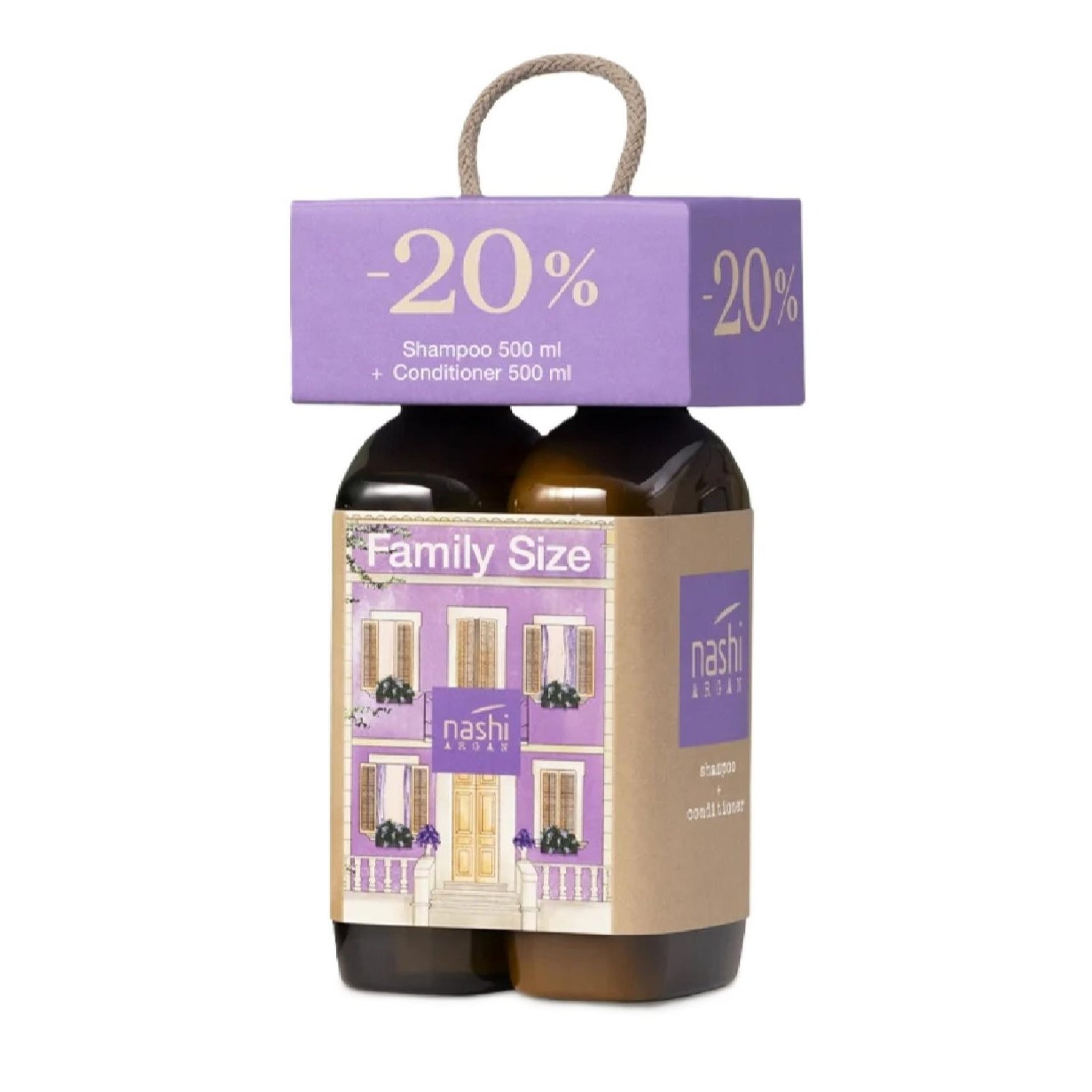 NASHI ARGAN Combo Shampoo & Conditioner 500ml