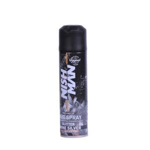 NISH MAN Temporary Hair Color Spray Glitter Shine SILVER 150ml